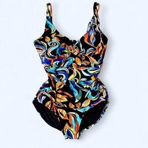 Y2K Floral One-Piece Swimsuit by Maxine of Hollywood!